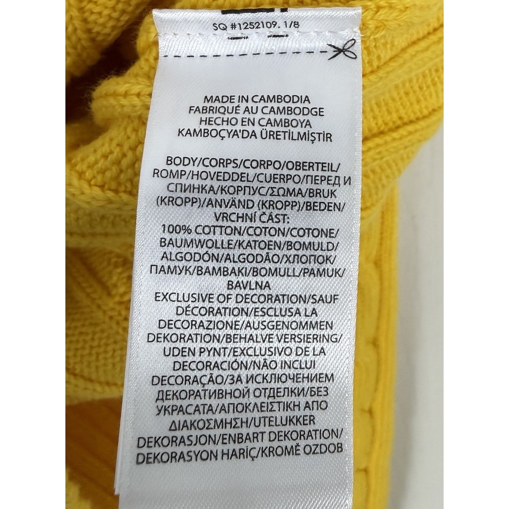 Polo by Ralph Lauren Yellow Cable Knit Crewneck Sweater - Picture 11 of 11